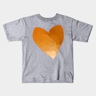 Gold Mosaic Heart Kids T-Shirt